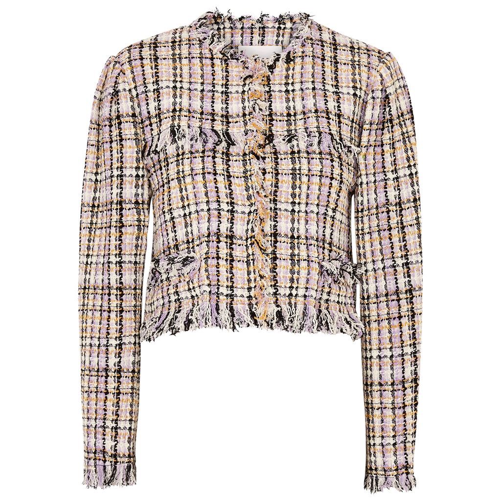 Nameo Cropped Tweed Jacket - Lilac - 12