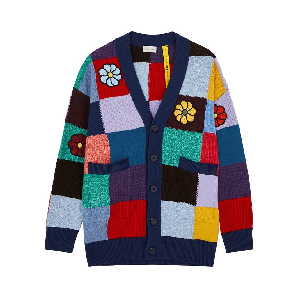 1 Moncler JW Anderson Patchwork Knitted Cardigan - Multicoloured - S