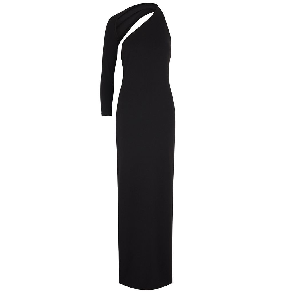 Saren One-shoulder Maxi Dress - Black - 14