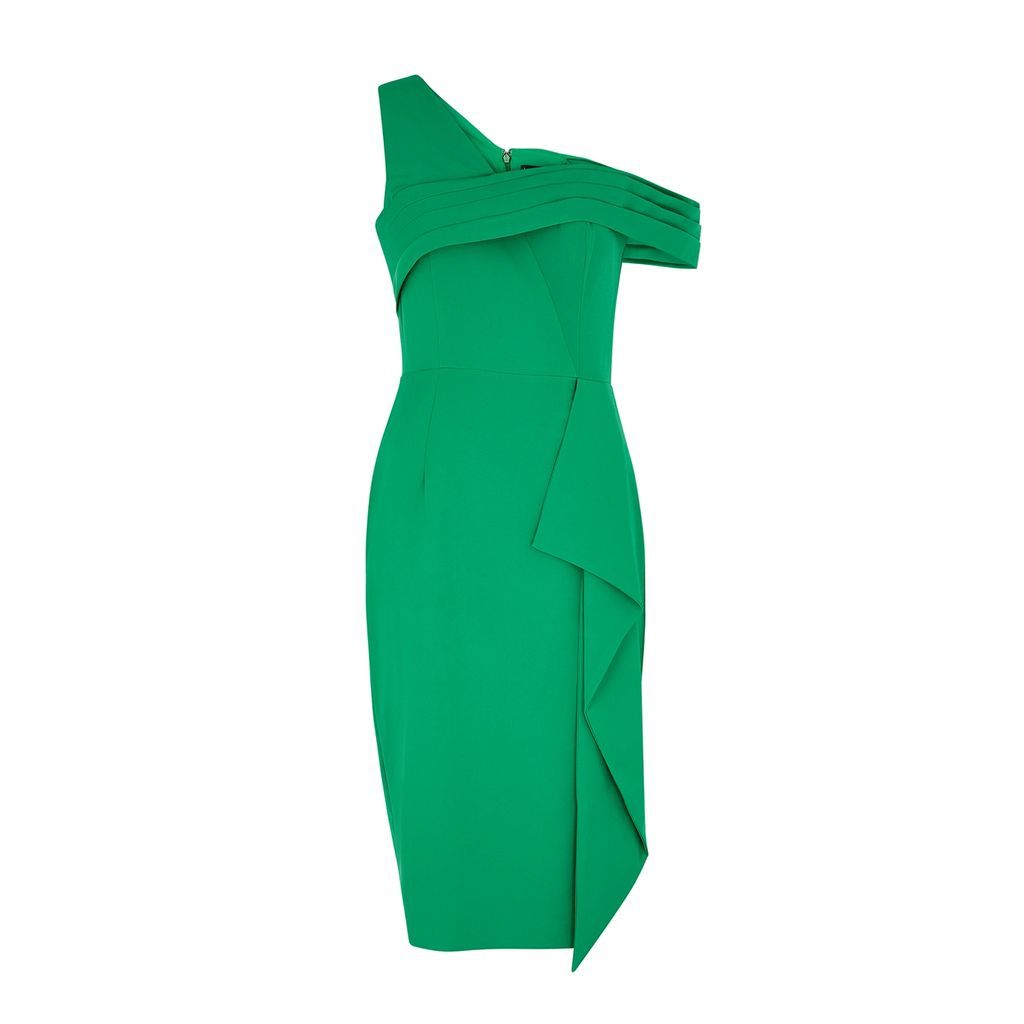 Green Off-the-shoulder Dress - 14