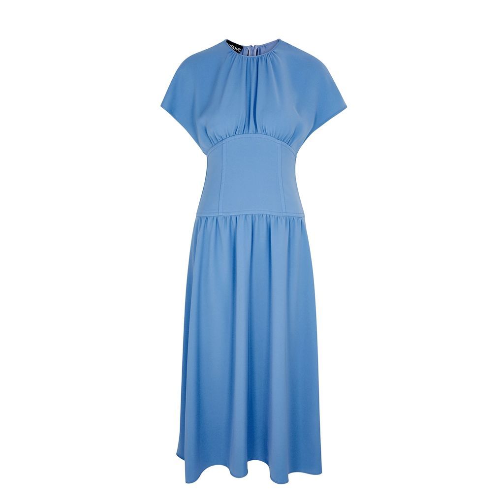 Corset-effect Cady Midi Dress - Light Blue - 6