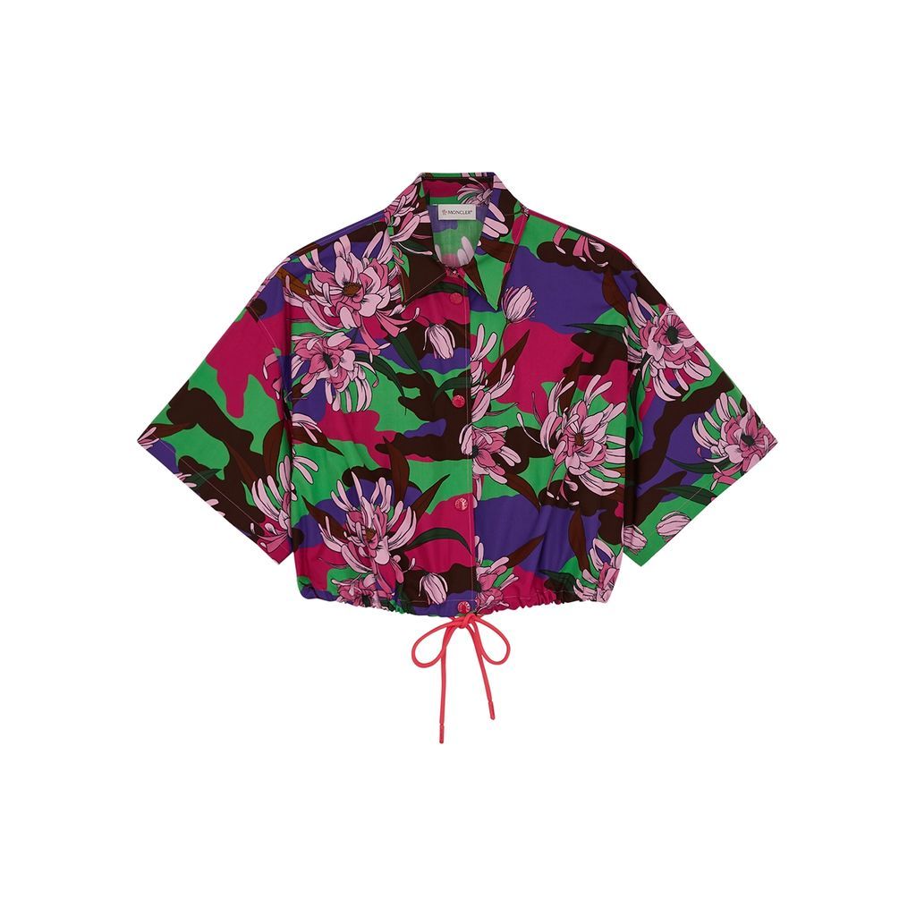 Floral-print Cotton-poplin Shirt - Multicoloured - 12