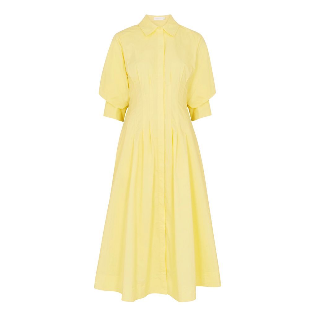 Jazz Cotton-blend Midi Dress - Yellow - XS