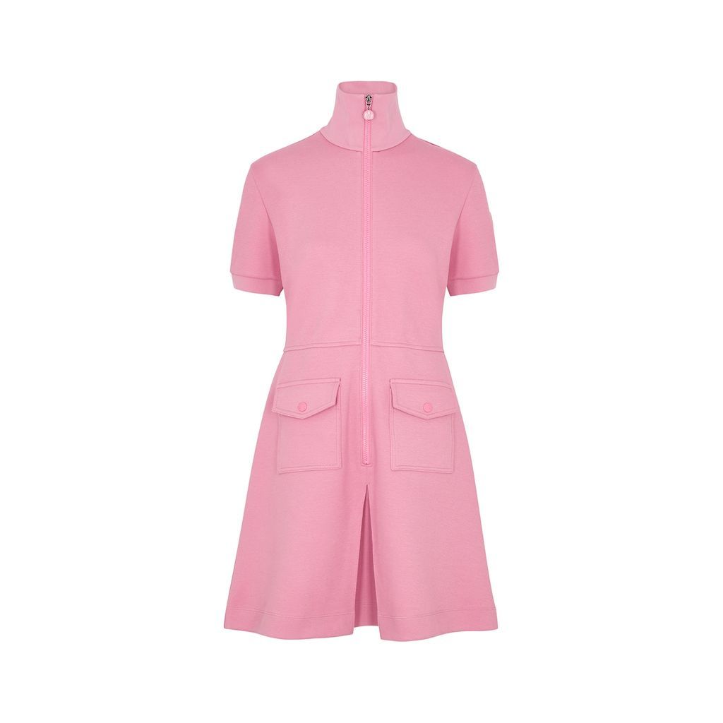 Piqué Cotton-blend Mini Dress - Pink - XS