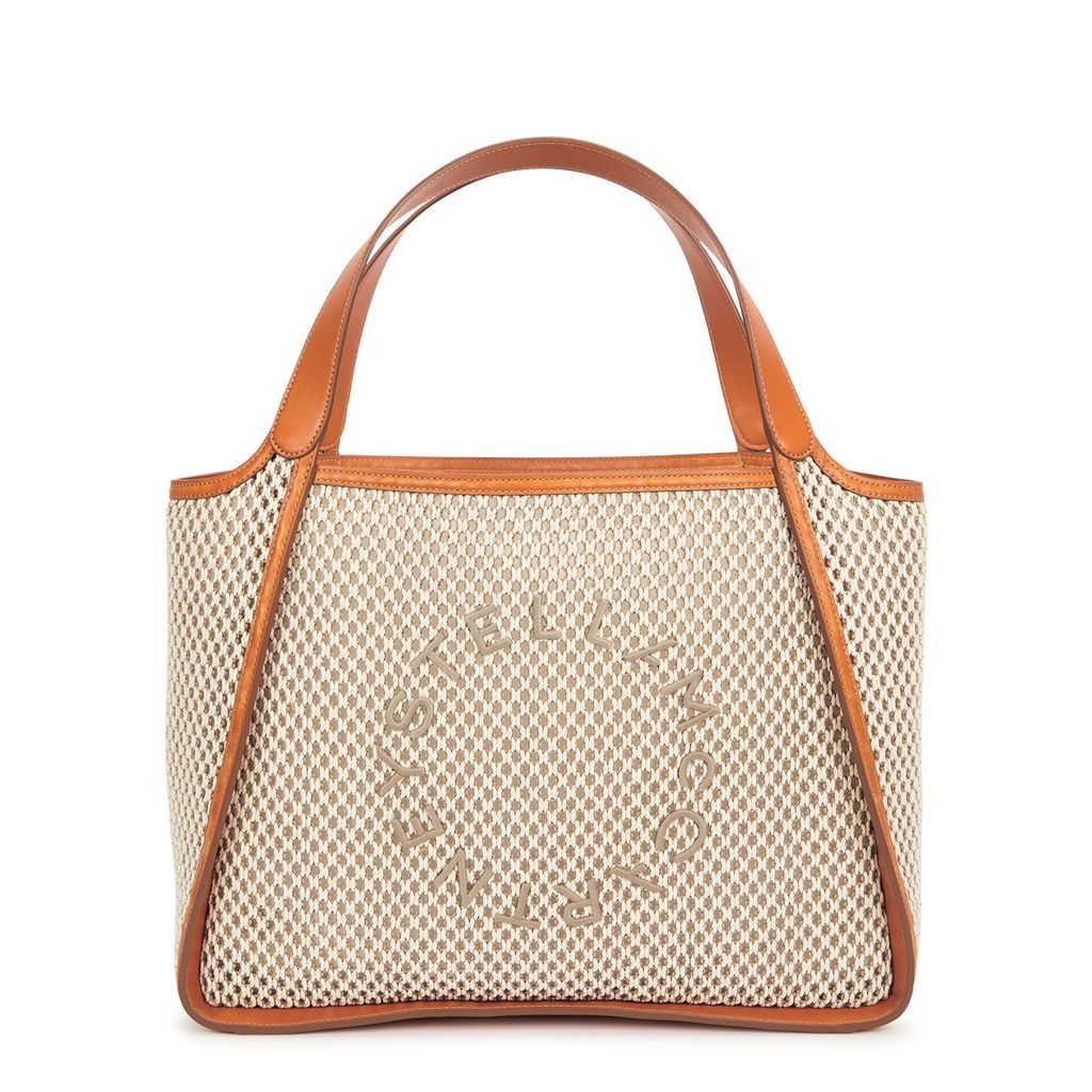 Stella Logo Embroidered Rope Mesh Tote - Ivory