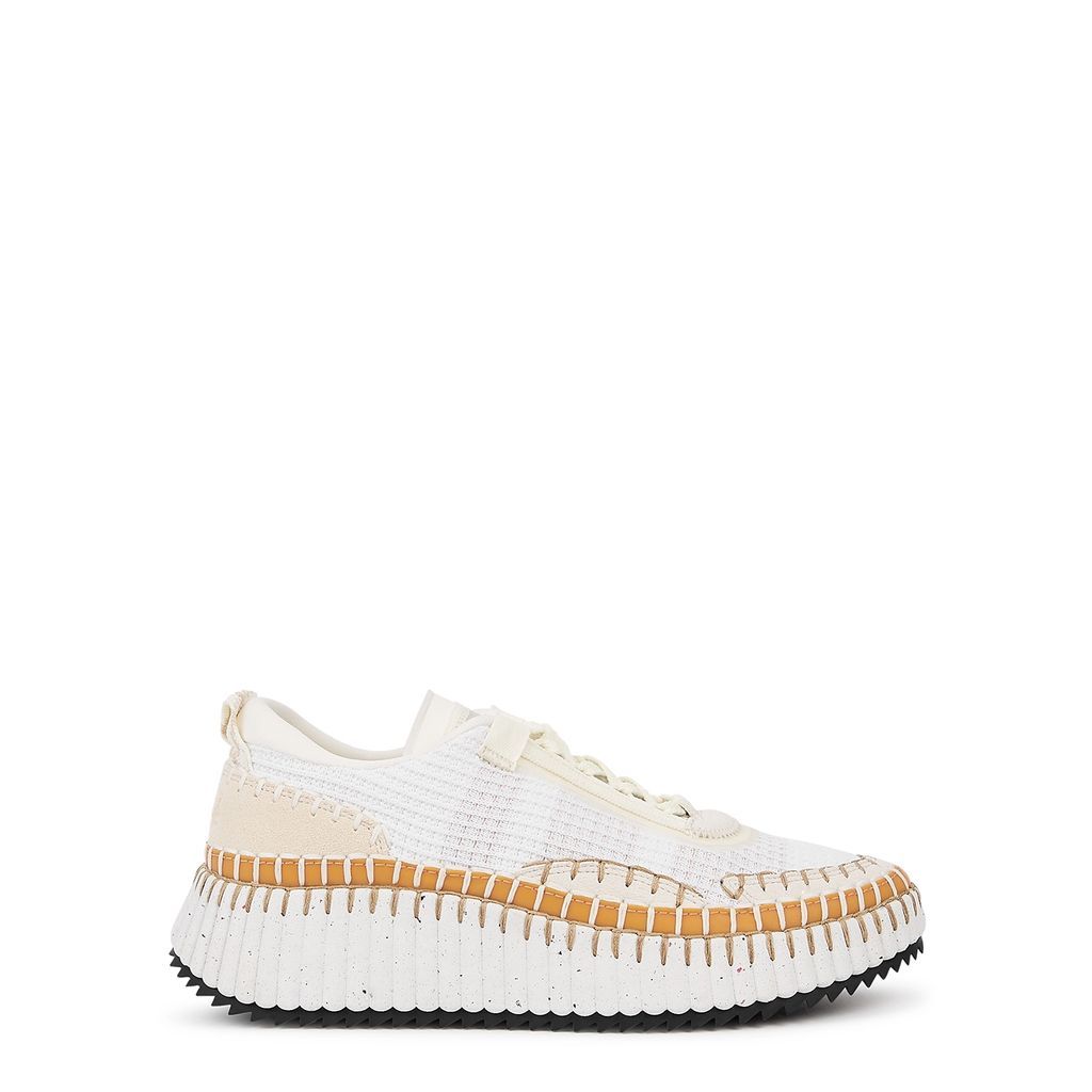 Nama Panelled Recycled Mesh Sneakers - White - 7
