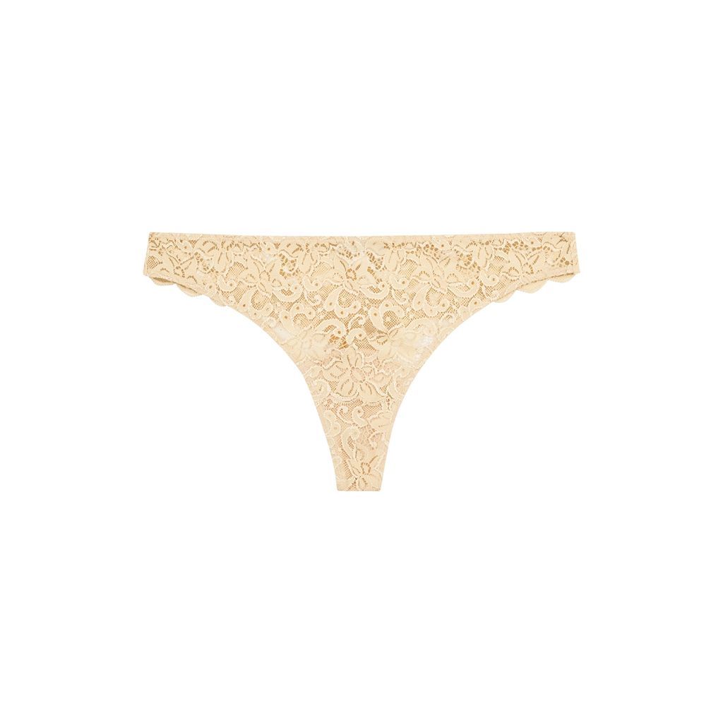 Moments Sand Lace Thong - Beige - S
