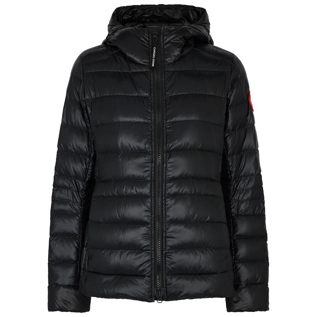 Cypress Quilted Hooded Shell Jacket - Black - L