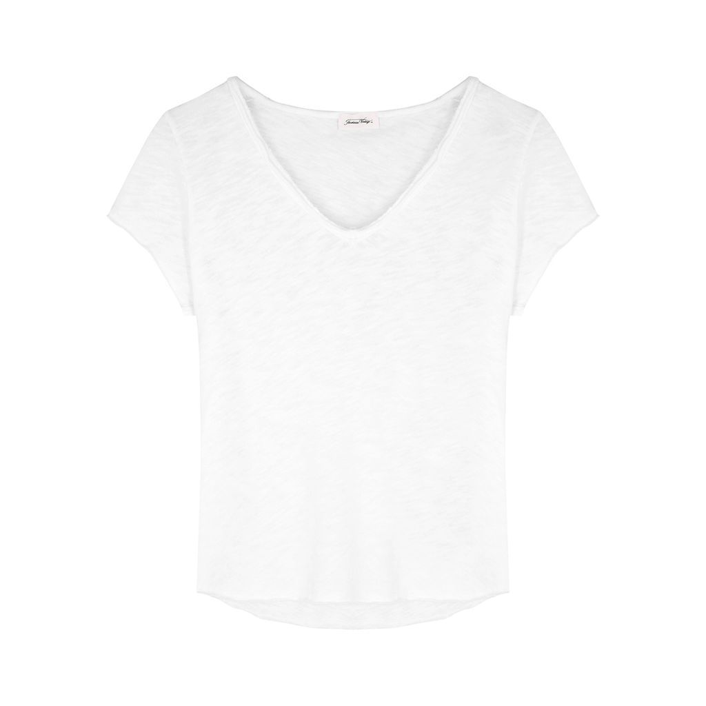 Sonoma White Slubbed Cotton T-shirt - L