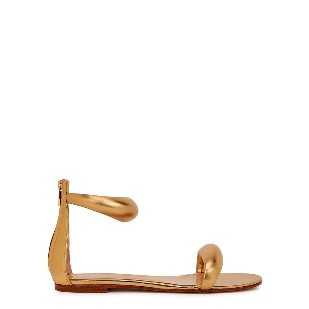 Bijoux Gold Leather Sandals - 4