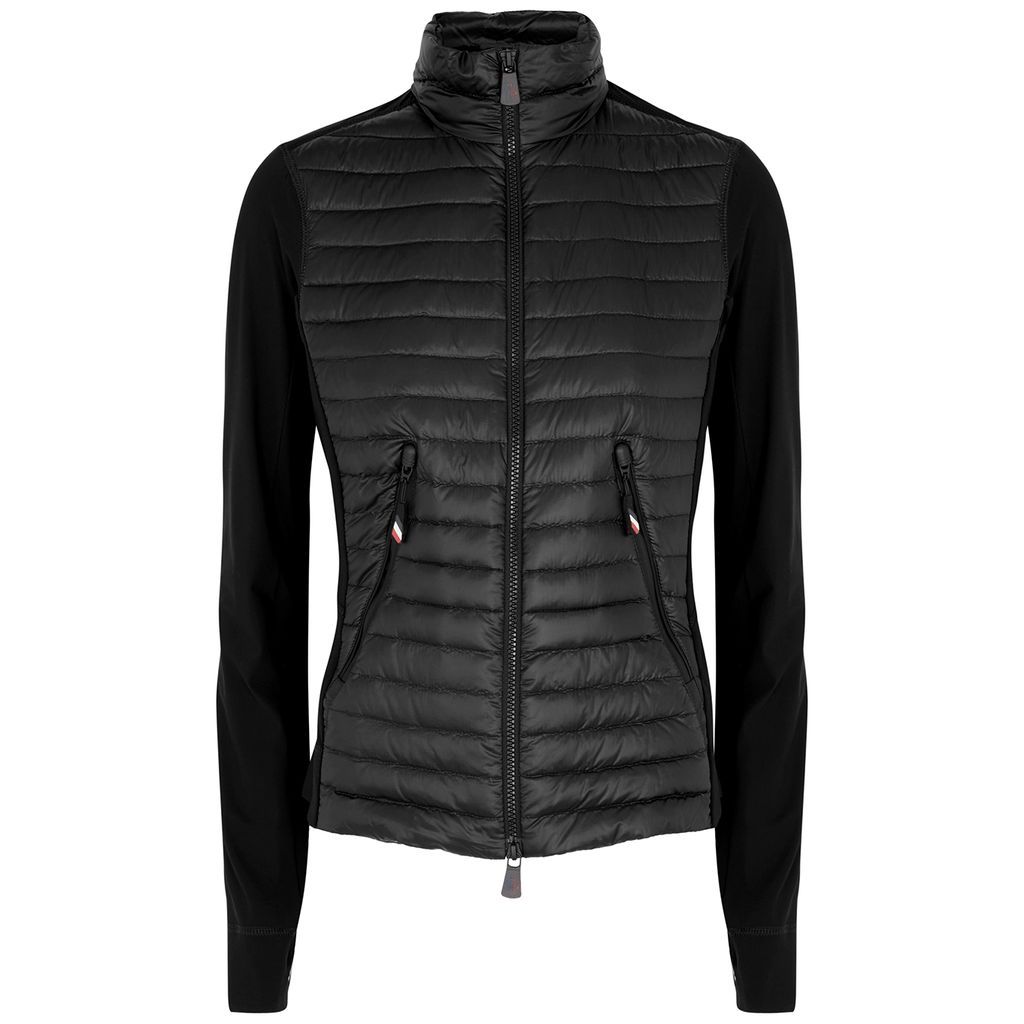 Day-Namic Quilted Shell And Stretch-jersey Jacket - Black - M