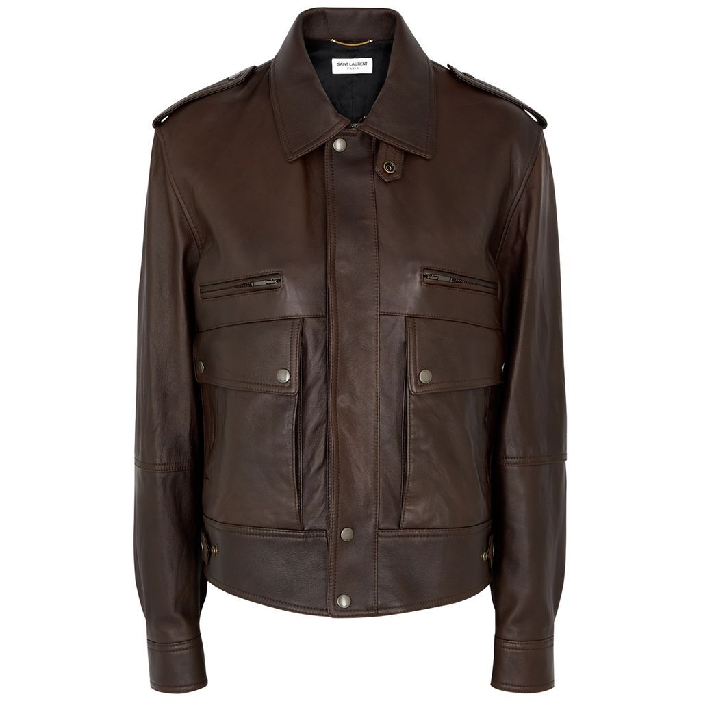 Leather Jacket - Brown - 12