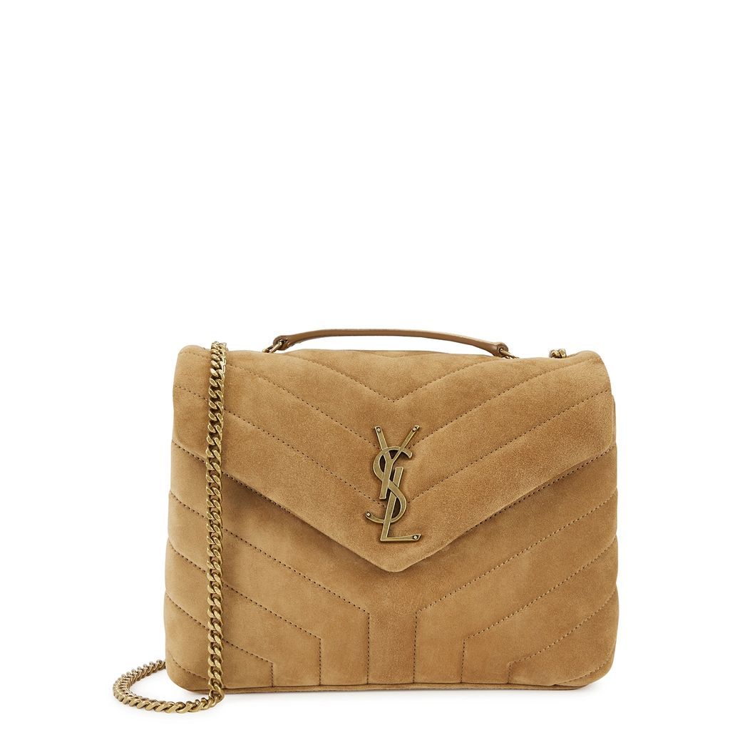 Loulou Small Suede Shoulder Bag - Brown