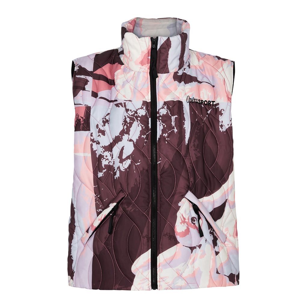 Mario Printed Quilted Shell Gilet - Multicoloured - XS