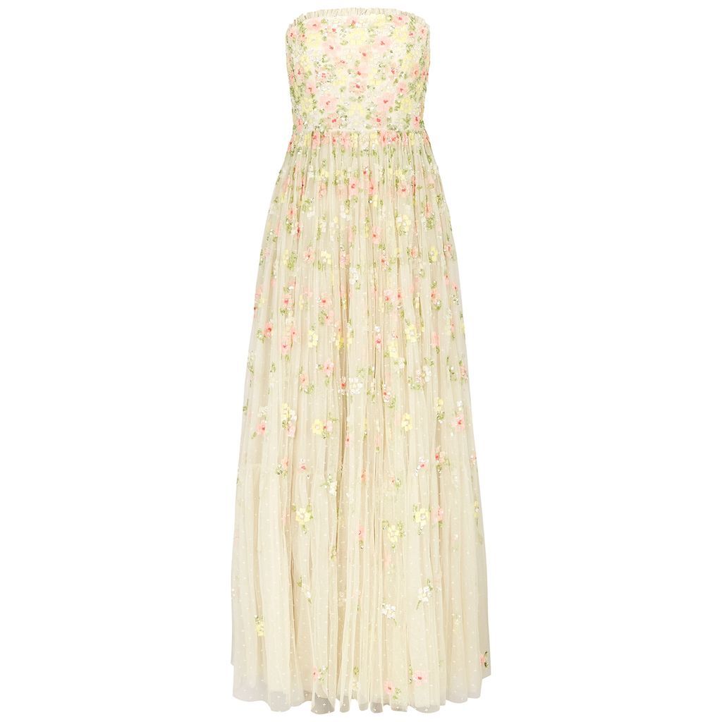 Freesia Sequin-embellished Tulle Gown - Cream - 14