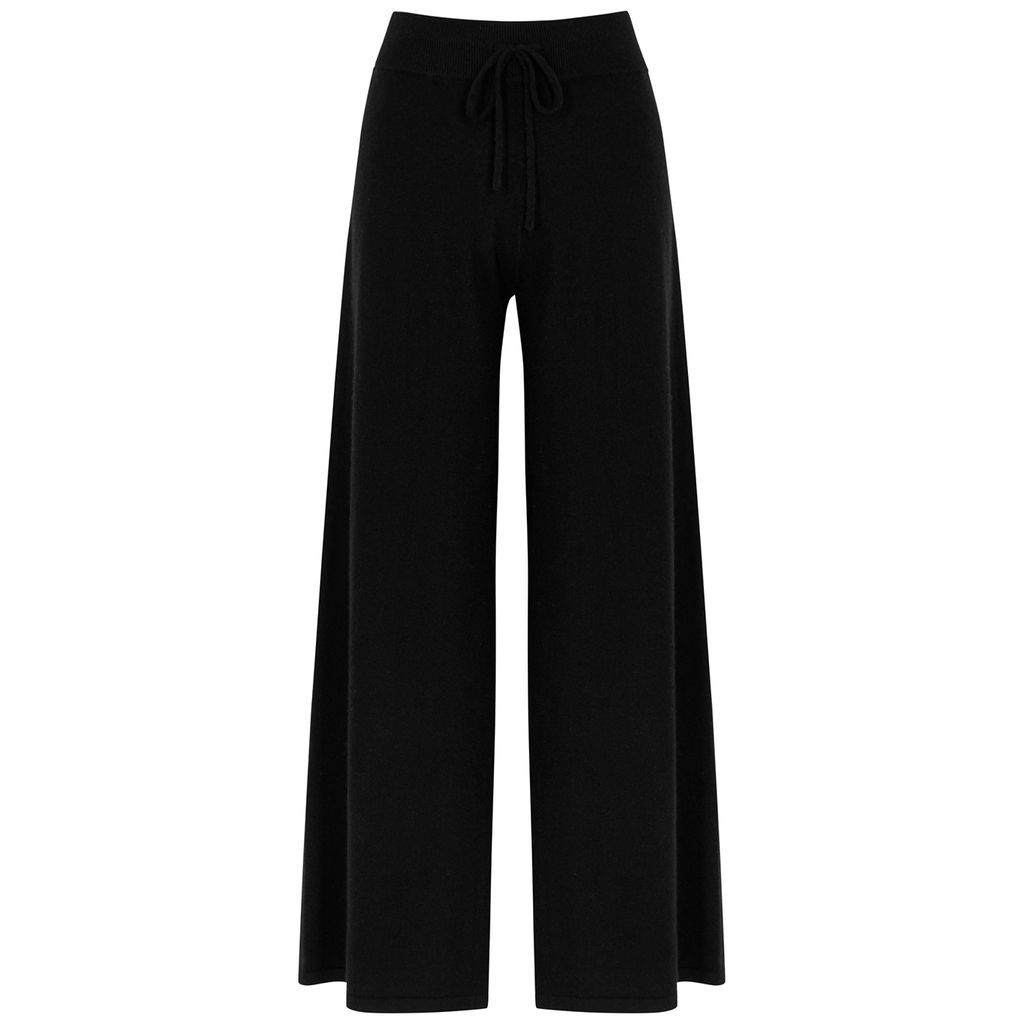 Sofi Black Wide-leg Cashmere Trousers - 2