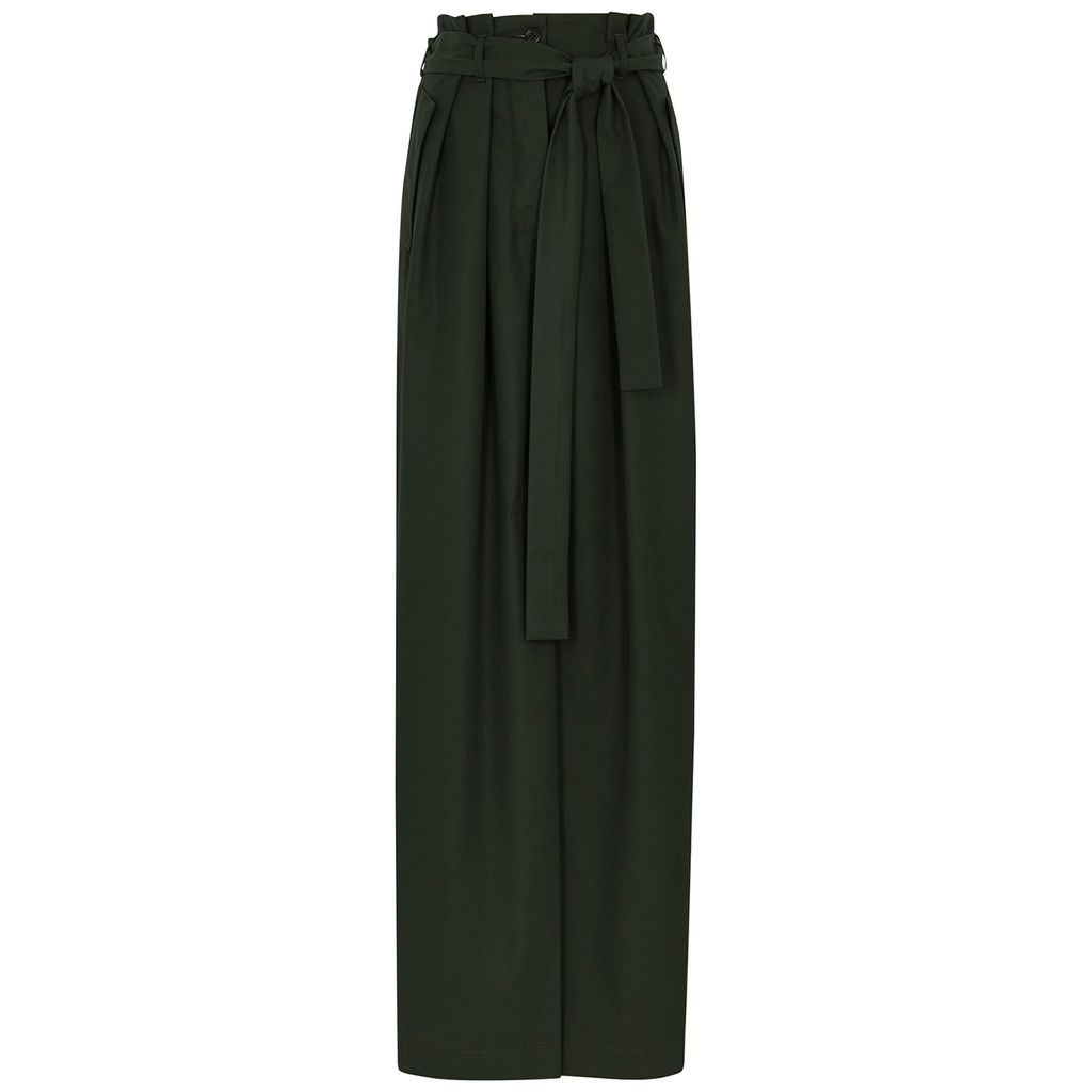 Caylin Cotton Maxi Skirt - Dark Green - 10
