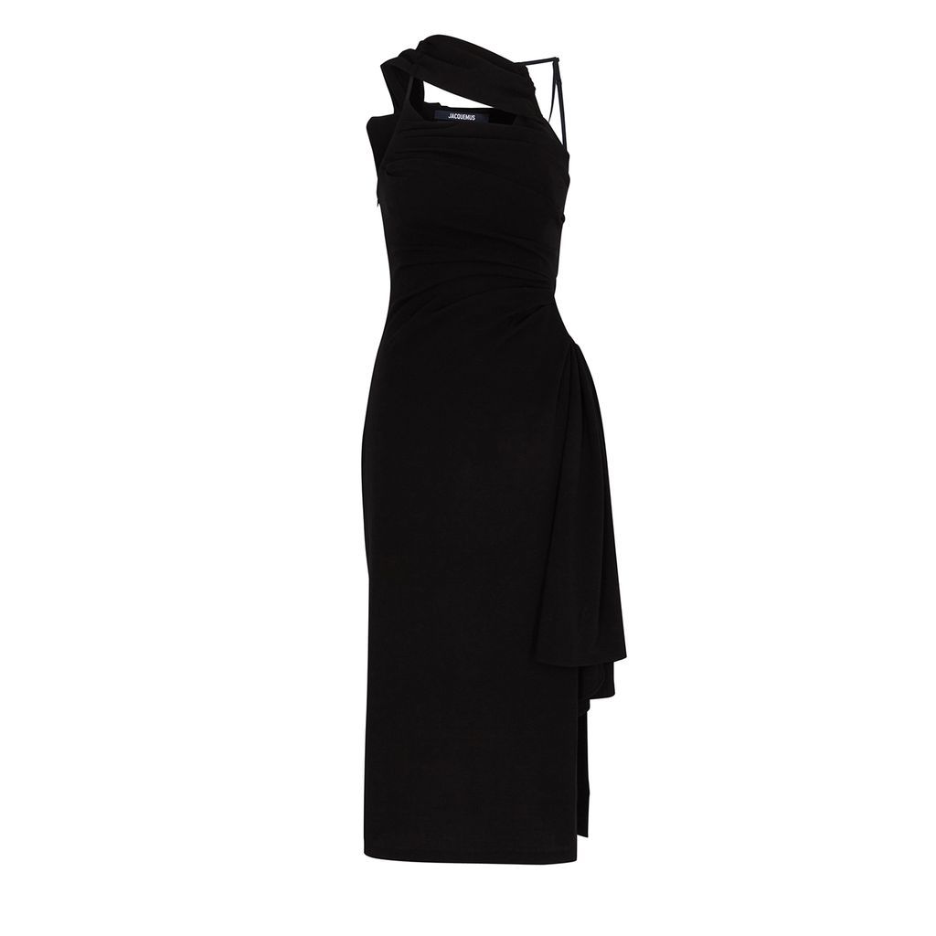 La Robe Abanada Wool-blend Midi Dress - Black - 6