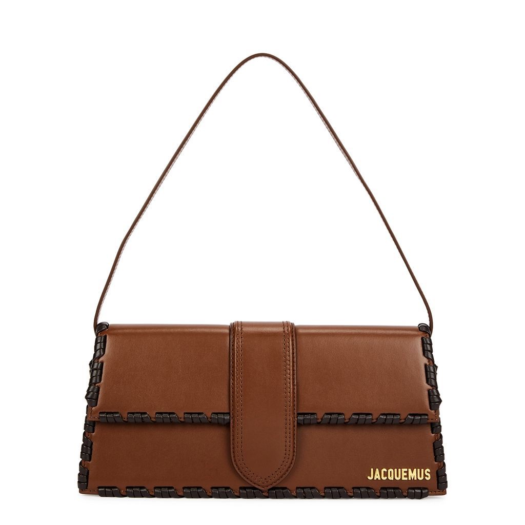 Le Bambino Long Lacet Leather Top Handle Bag - Brown