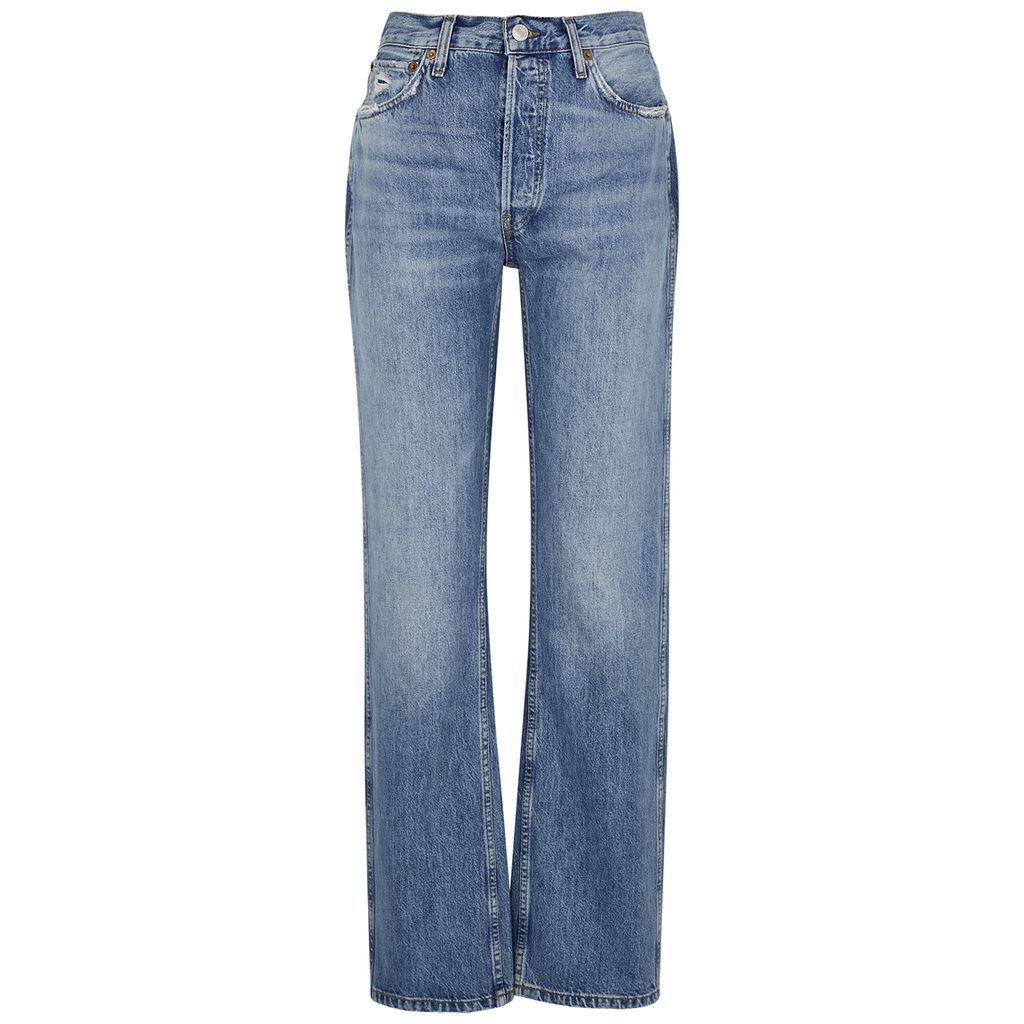 90's Blue Straight-leg Jeans - W26