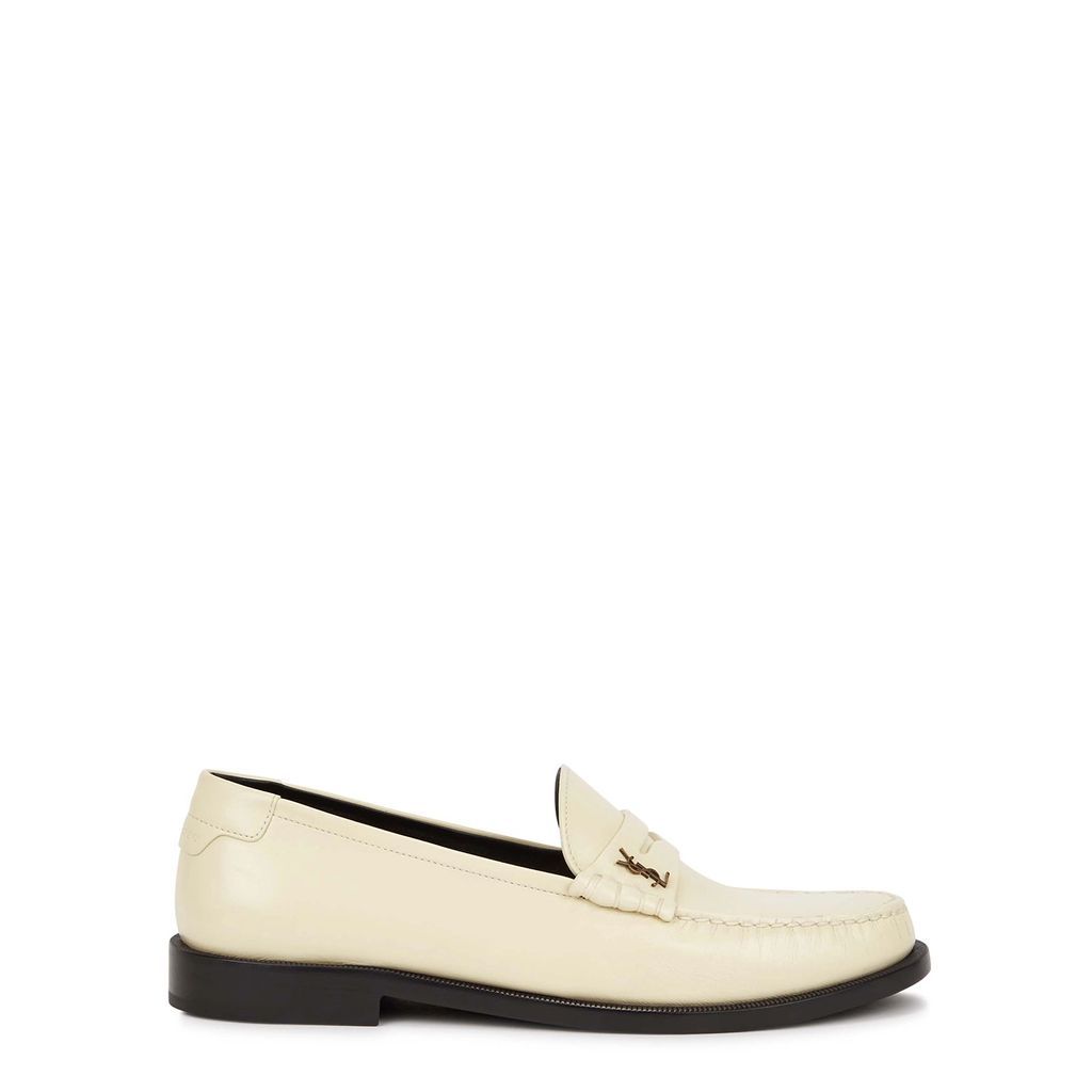 Le Loafer Cream Leather Penny Loafers - Off White - 5