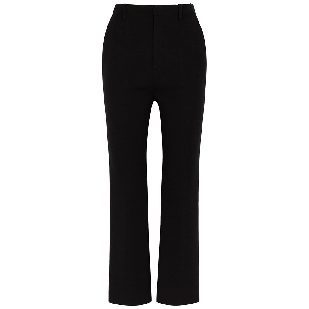 Black Kick-flare Wool-blend Trousers - 12