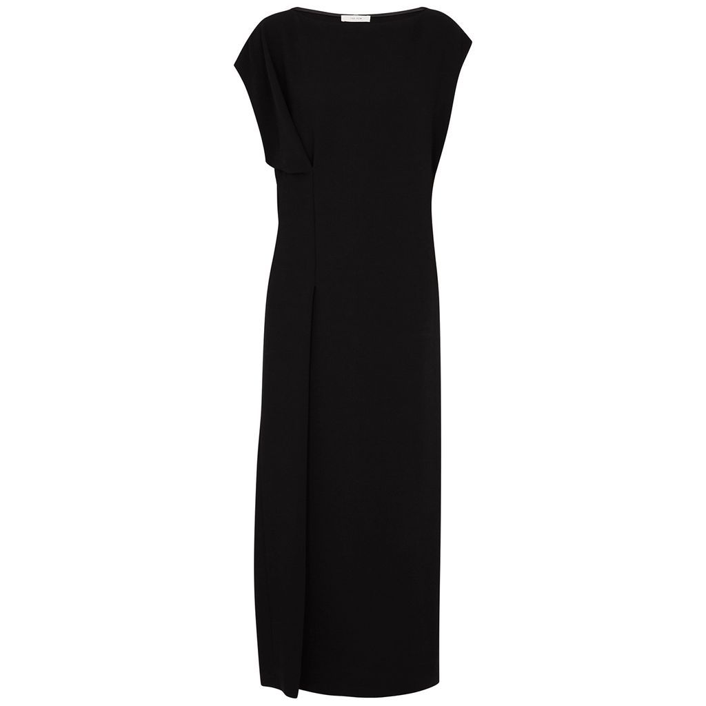Blathine Crepe Maxi Dress - Black - 12