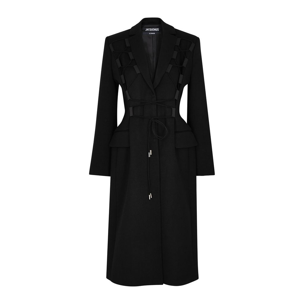 Le Manteau Lacciu Black Wool-twill Coat, Coat, Black - 10