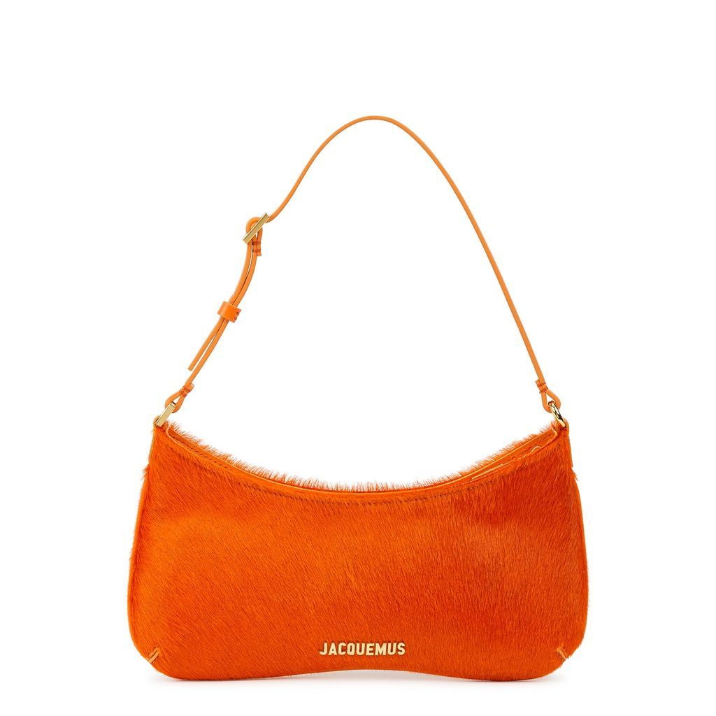 Le Bisou Calf-hair Shoulder Bag, Shoulder Bag, Orange