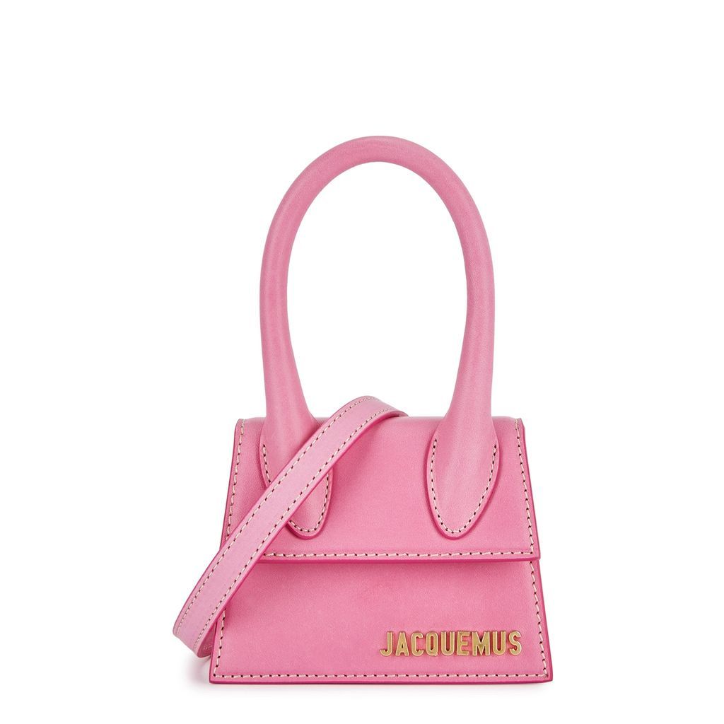 Le Chiquito Pink Leather Top Handle Bag, Bag, Pink, Leather
