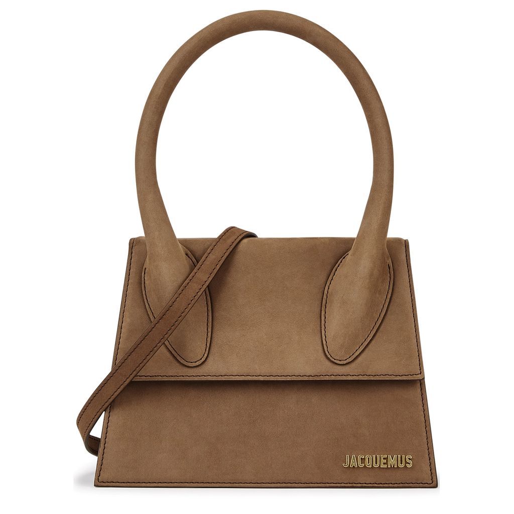 Le Grande Chiquito Brown Suede Top Handle Bag, Bag, Brown