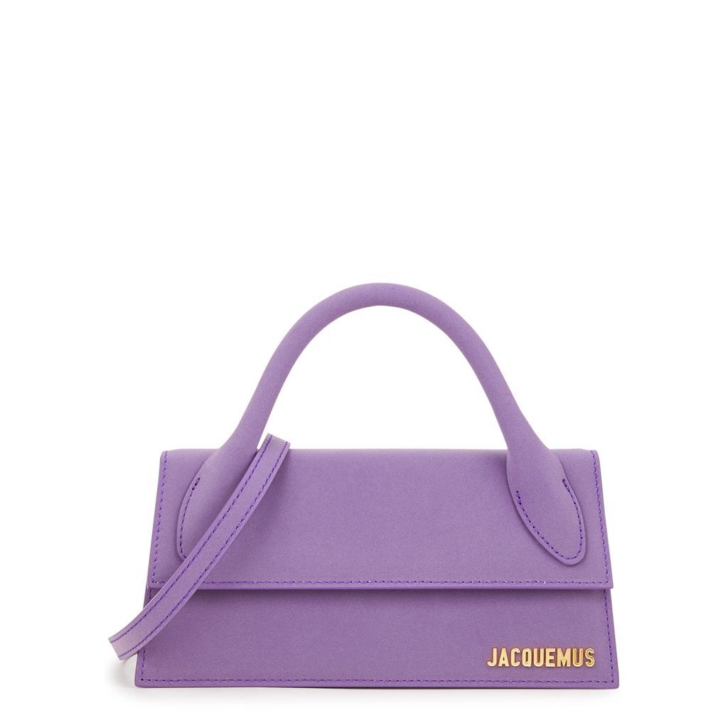 Le Chiquito Long Nubuck Top Handle Bag, Bag, Purple