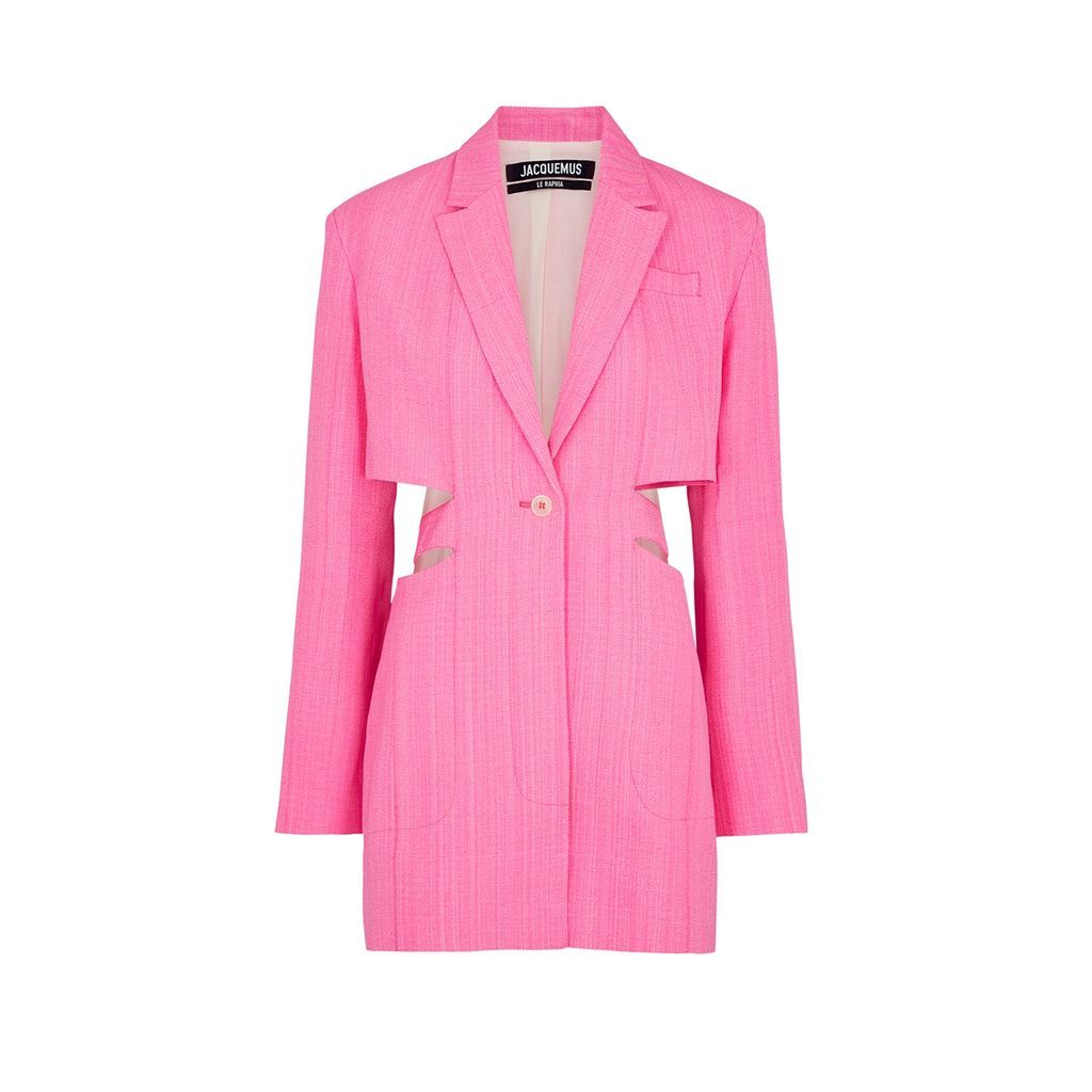 La Robe Bari Linen Mini Blazer Dress, Dress, Pink, Linen - 6