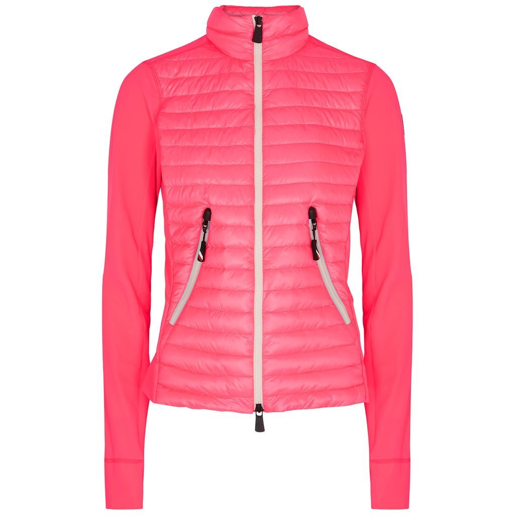 Day-Namic Quilted Shell And Stretch-jersey Jacket - Pink - L