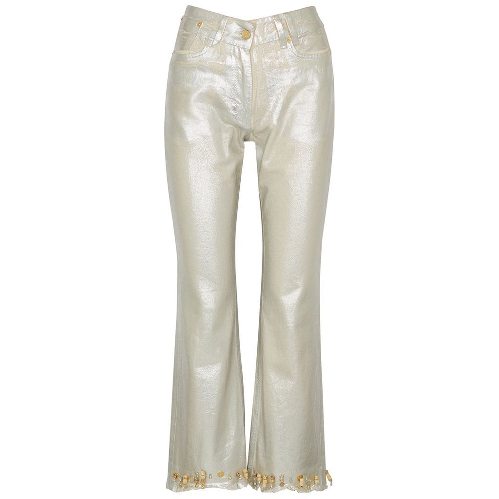 Le De Nimes Court Artichaut Straight-leg Jeans - Silver - W26