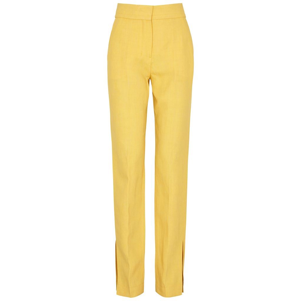 Le Pantalon Tibau Split-cuff Wool Trousers - Yellow - 8