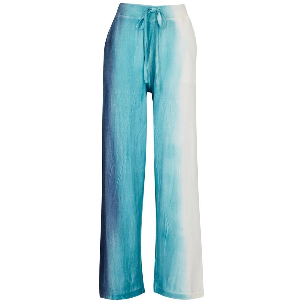Scape Printed Cotton-blend Trousers - Blue - M