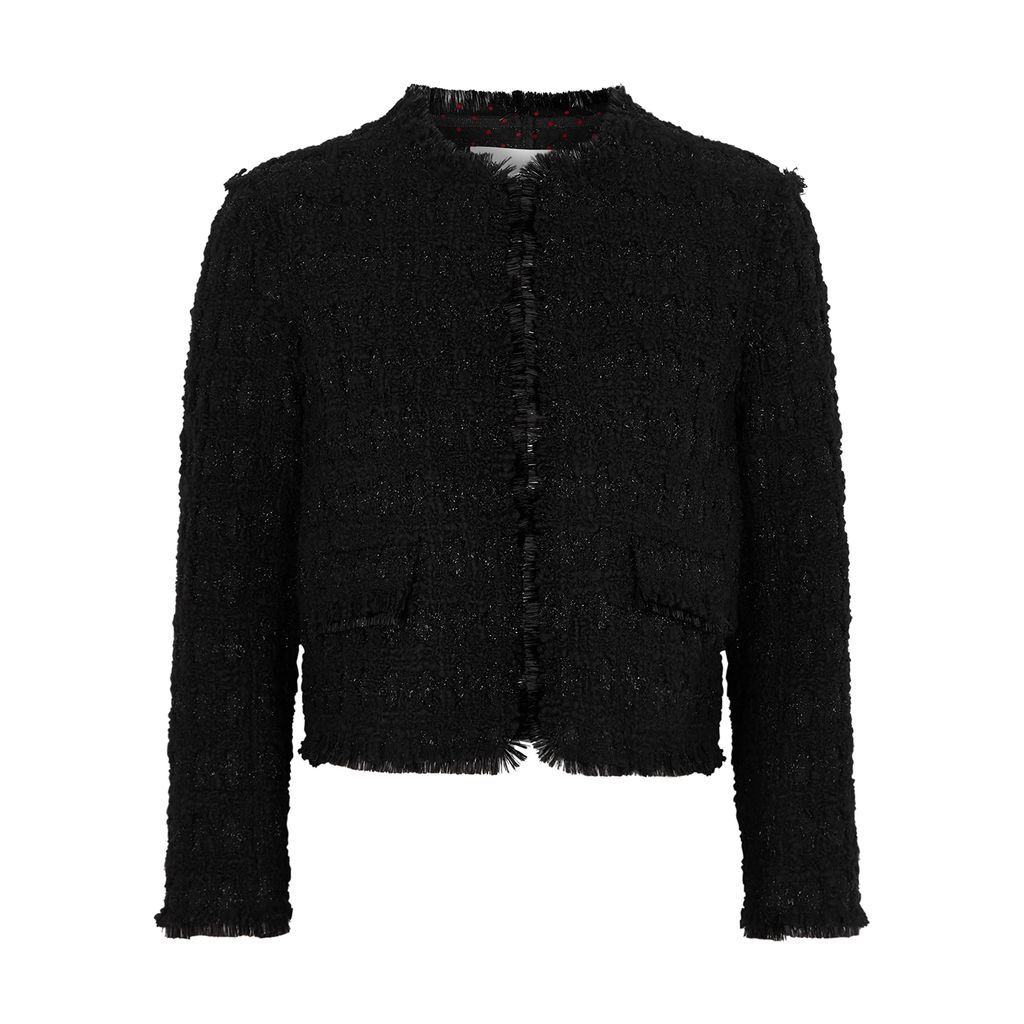 Metallic Tweed Jacket - Black - 10