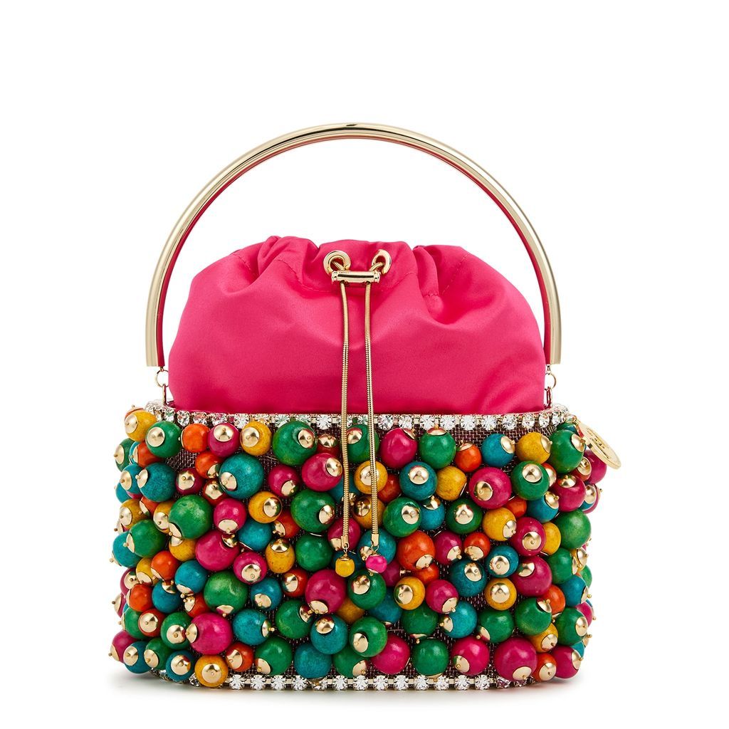 Holli Osiris Bead-embellished Top Handle Bag - Multicoloured