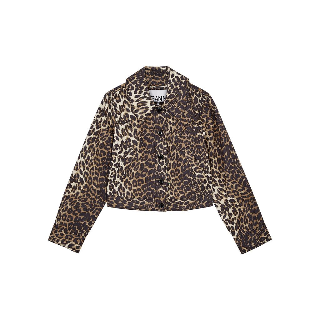 Leopard-print Canvas Jacket - 8