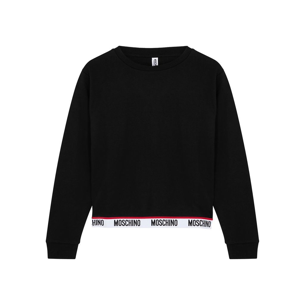 Black Logo Stretch-cotton Sweatshirt - S