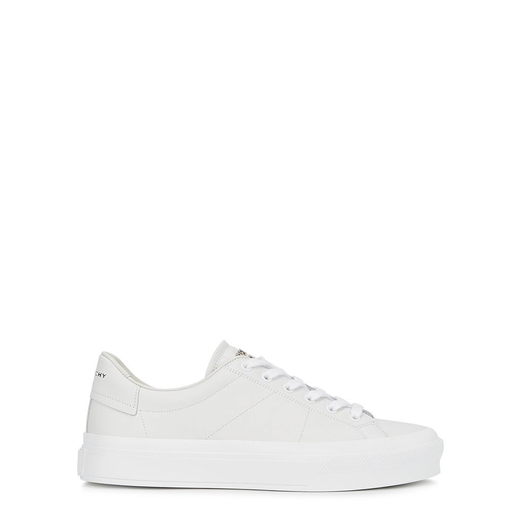 City White Leather Sneakers, Sneakers, White, Leather - 8
