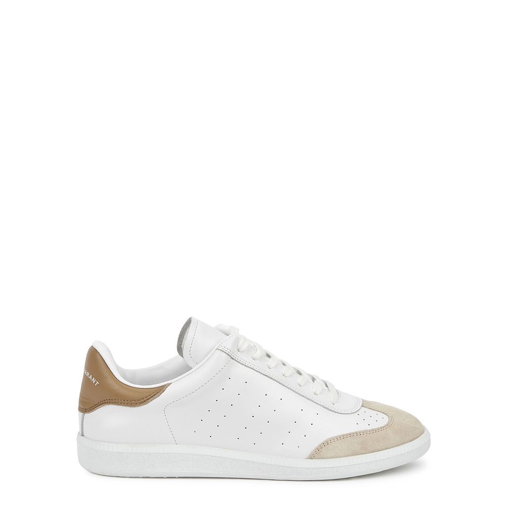 Bryce White Leather Sneakers, Sneakers, White, Leather - 3