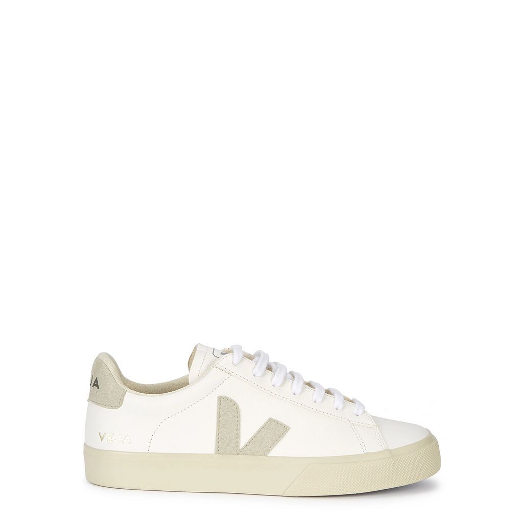 Campo White Leather Sneakers, Sneakers, White, Grained Leather - 2