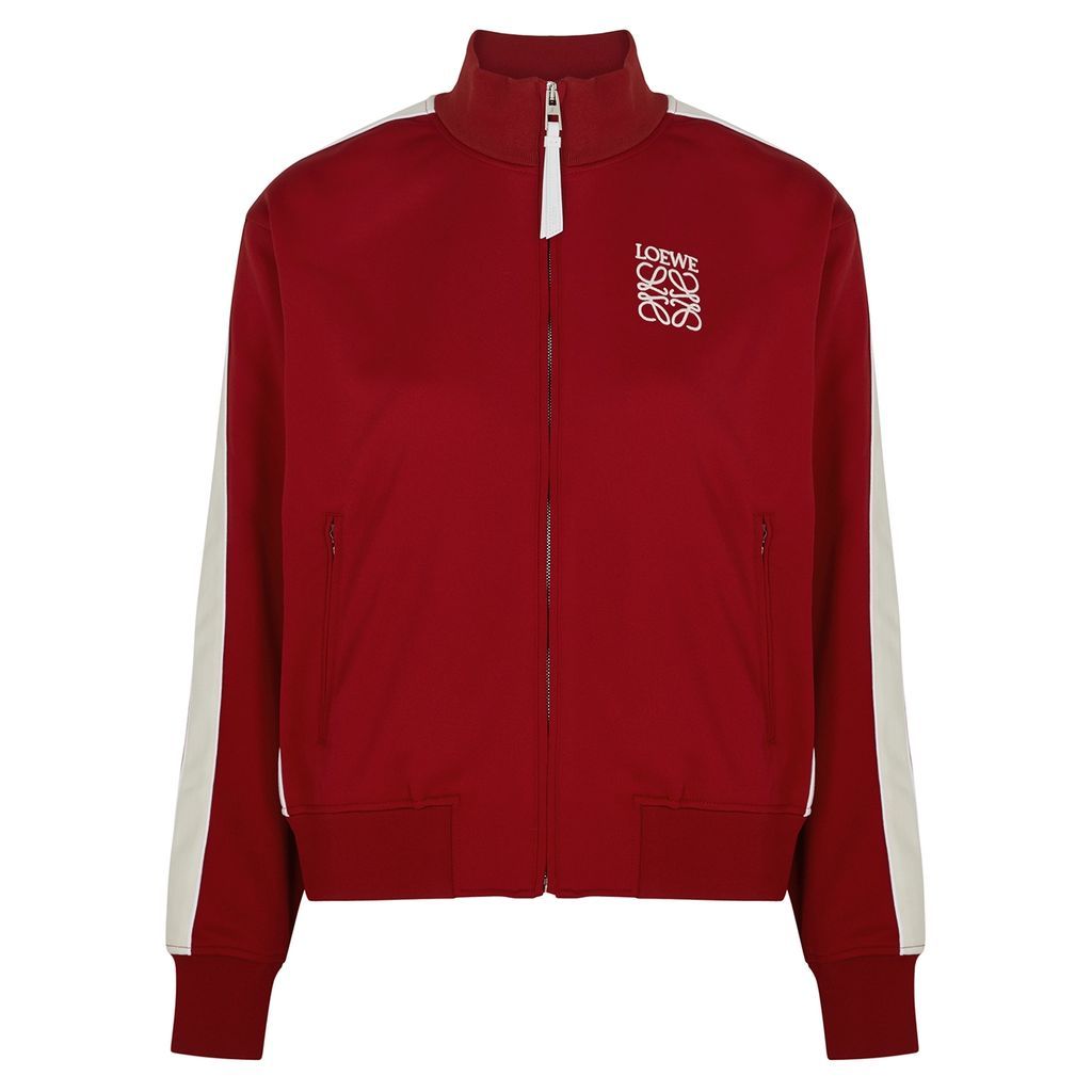 Logo-embroidered Jersey Track Jacket - RED - L