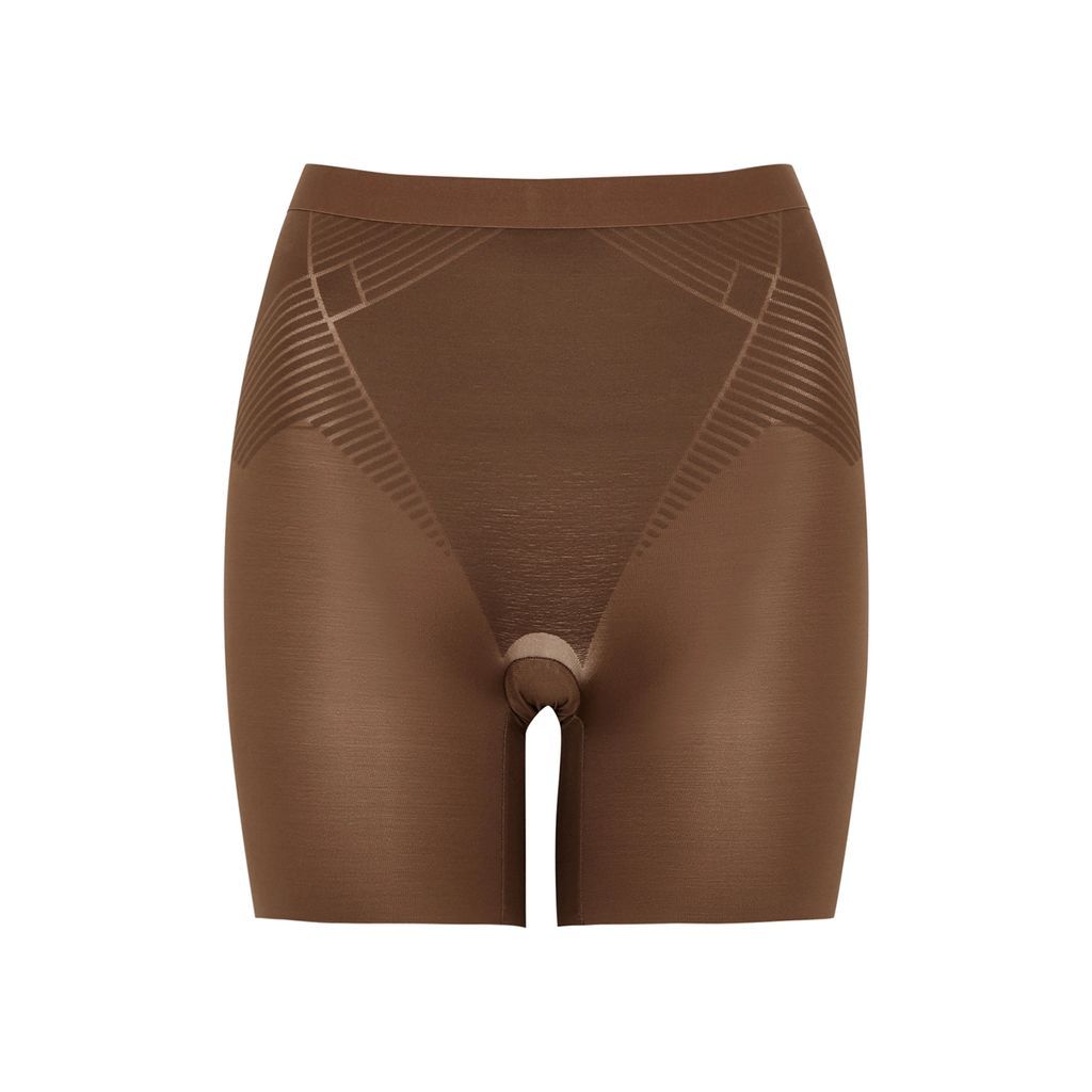Thinstincts 2.0 Girl Shorts - Brown - L