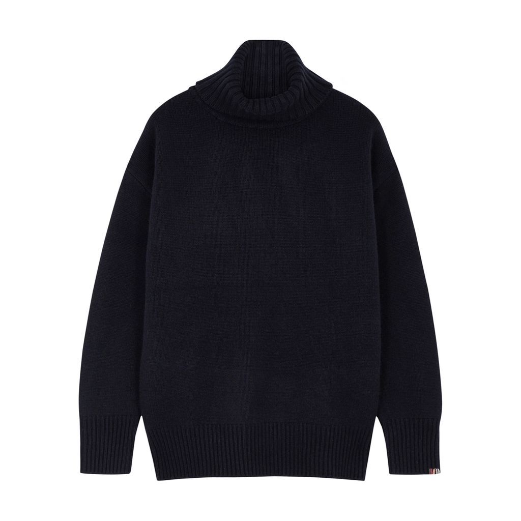 N°20 Oversize Extra Navy Cashmere-blend Jumper - One Size