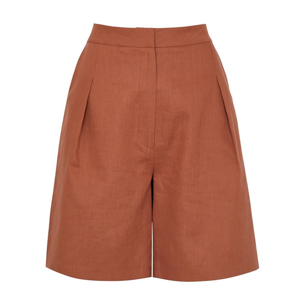 Lyall Linen Shorts - Terracotta - L