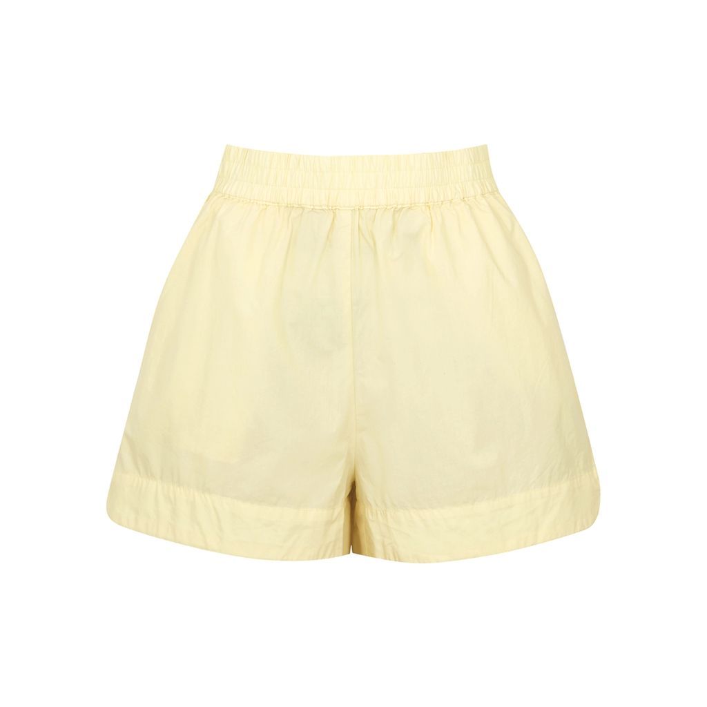 Chiara Cotton-poplin Shorts - Yellow - S
