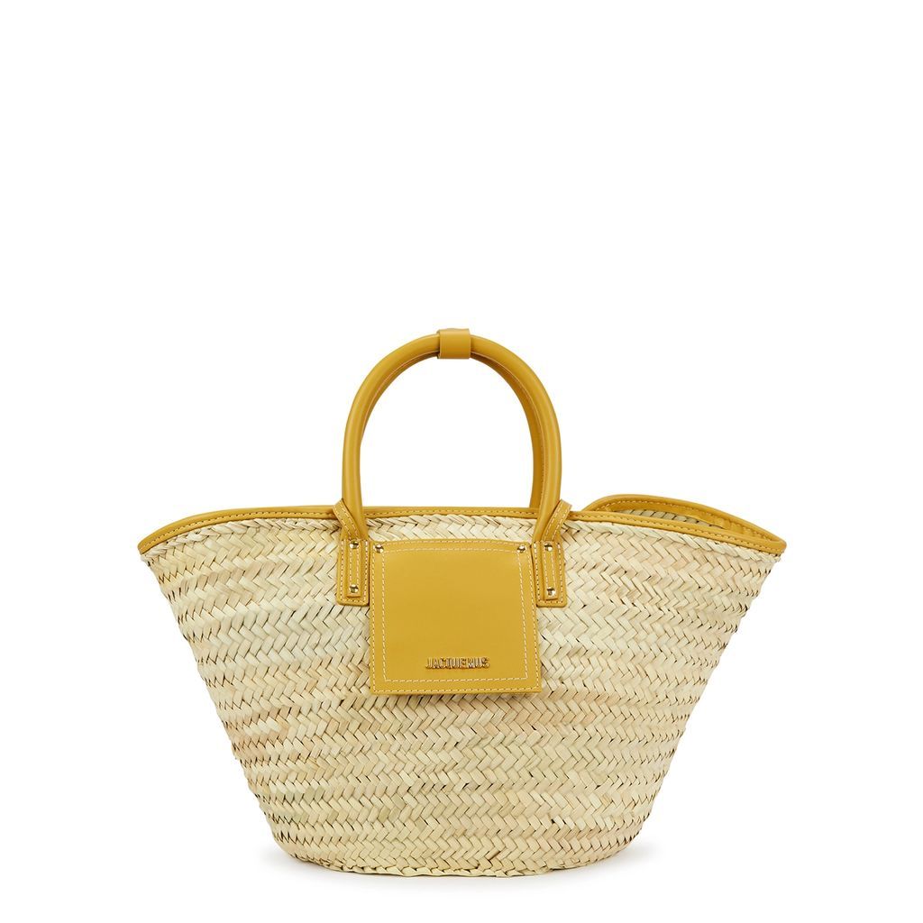 Le Panier Soli Woven Raffia Basket Bag - Yellow